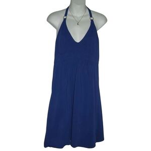 Victoria's Secret Dress Bras Blue Halter Coastal Beach Travel Vacation Empire M